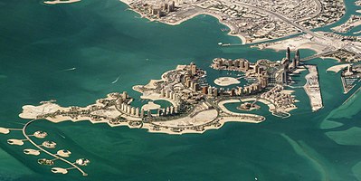 Which body of water is Doha located on?