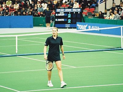 How many times did Steffi Graf win the Wimbledon singles title?
